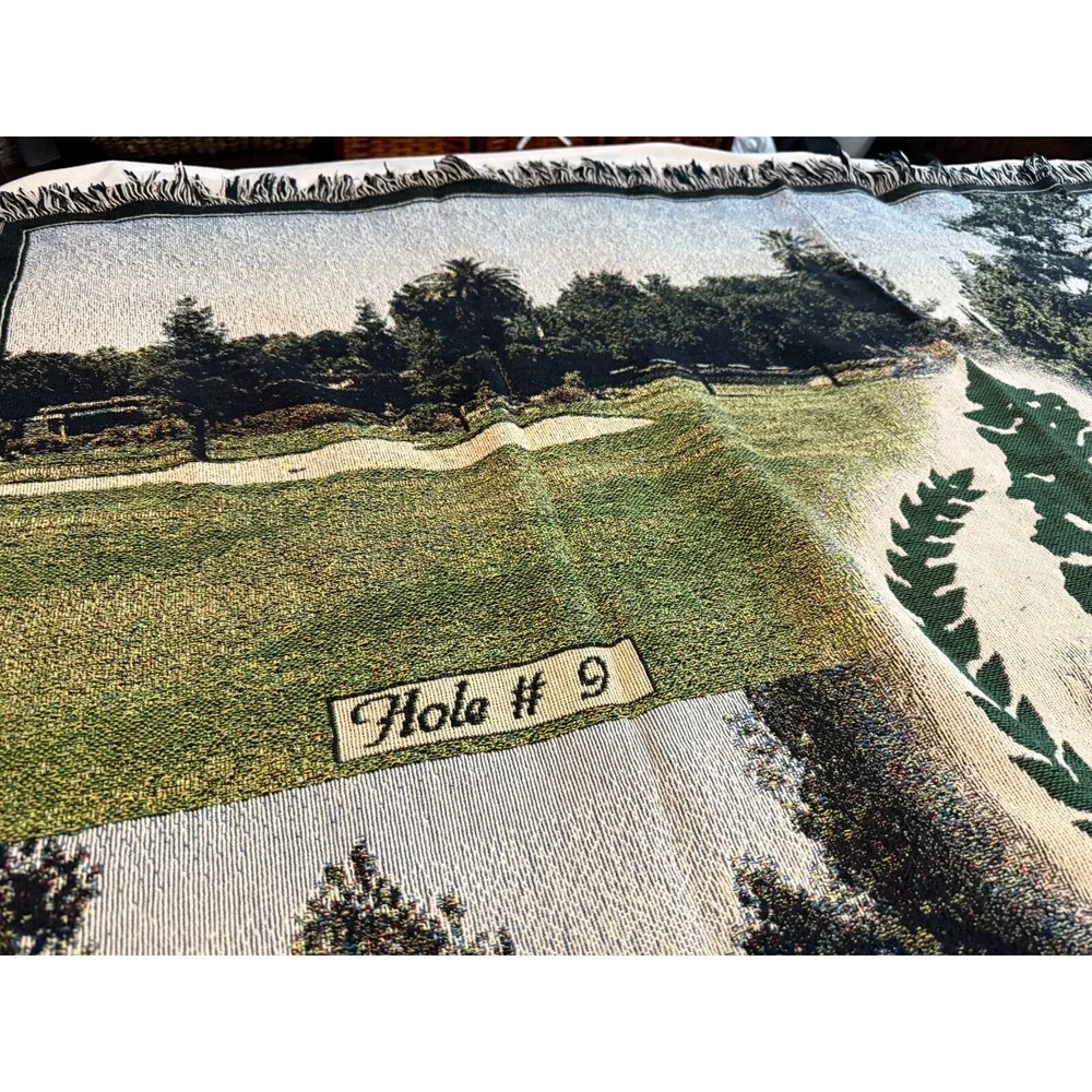 VTG Sunnyside Country Club Woven Golf Course Hole Throw Blanket 60